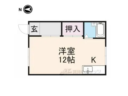 エクシリア下坂東(ワンルーム/2階)の間取り写真