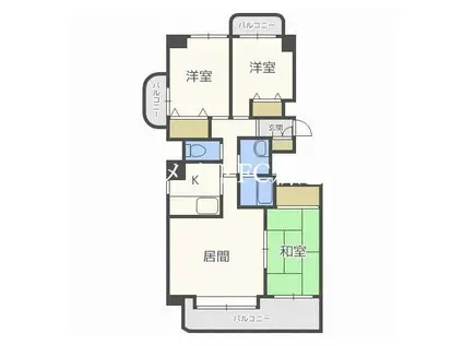 パークマンション47(3LDK/3階)の間取り写真