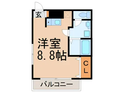メゾン モリ(ワンルーム/4階)の間取り写真