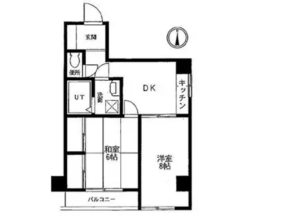 プレリエ高島平(2DK/3階)の間取り写真