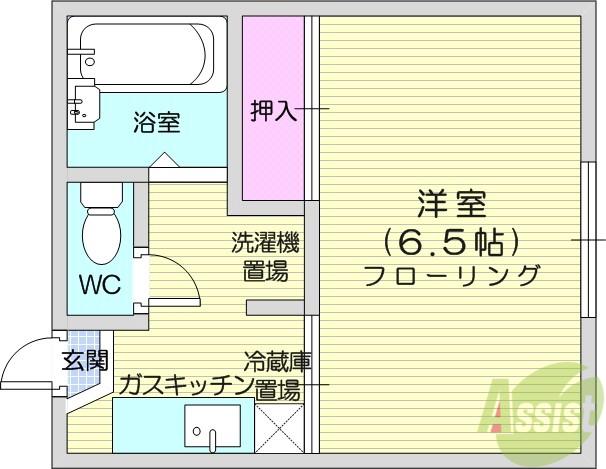 ソードコーポⅡ(1K/1階)の間取り写真