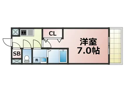 レジュールアッシュOSAKA今里駅前(1K/8階)の間取り写真