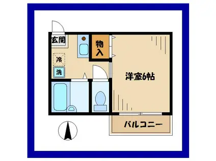 第3廣田マンション(1K/3階)の間取り写真