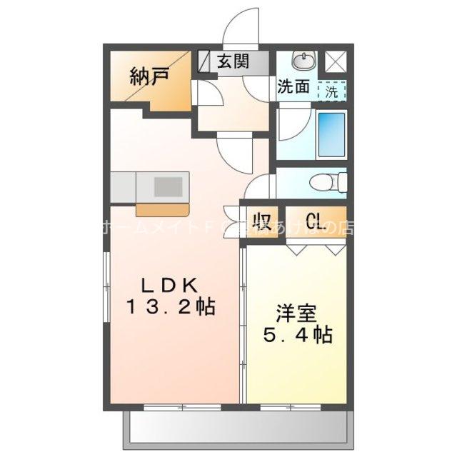 エスポワールII(1SLDK/1階)の間取り写真