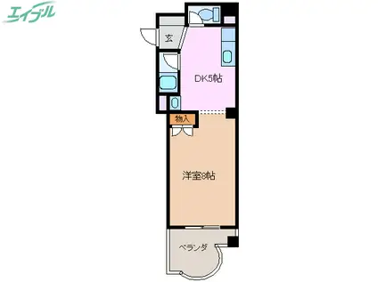 ふじよしマンション(1DK/4階)の間取り写真