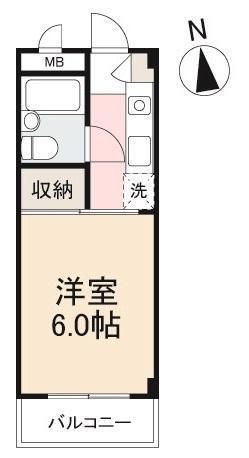 ナビハウス(1K/2階)の間取り写真