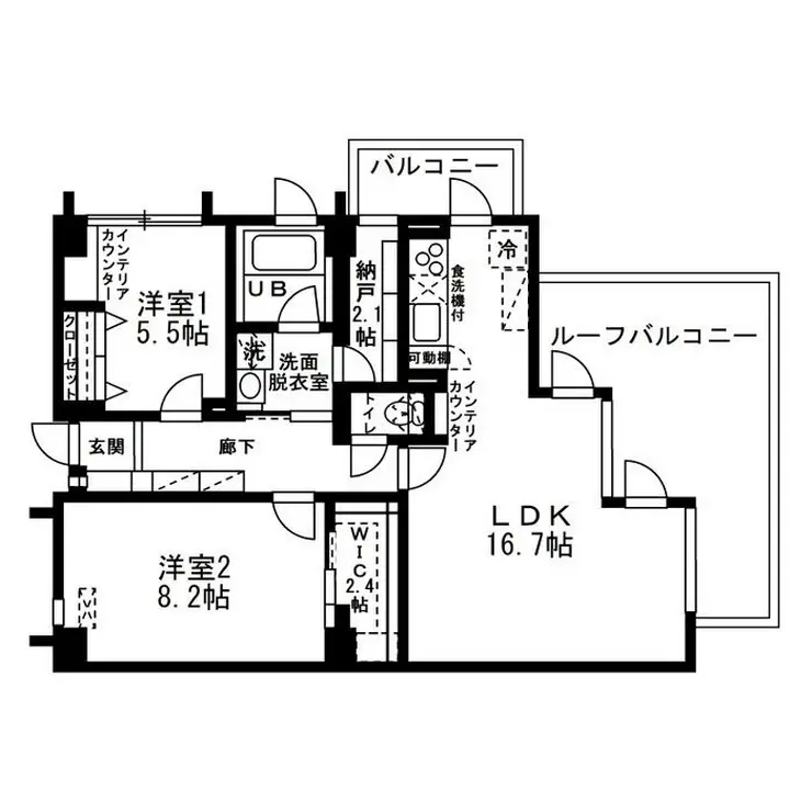レジディア六本木檜町公園 8階階 間取り
