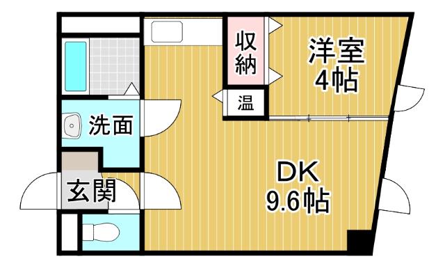 アイビーE(1LDK/3階)の間取り写真