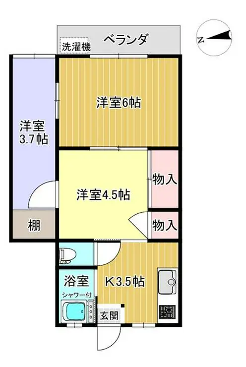 コーポ川村 1階階 間取り