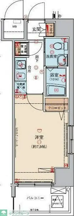 ロメック山手日暮里 11階階 間取り