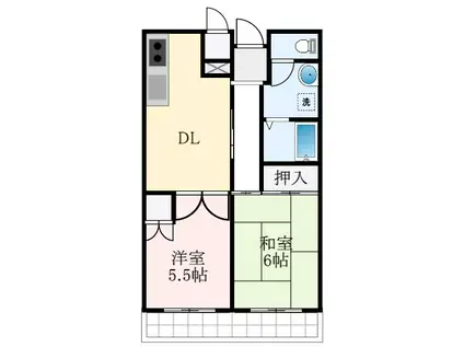 エトワールすみいち(2DK/3階)の間取り写真