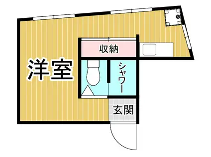 リヨンドハイツ(ワンルーム/4階)の間取り写真