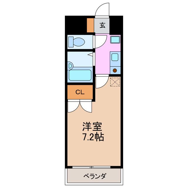アイリスTAKEJI(1K/2階)の間取り写真