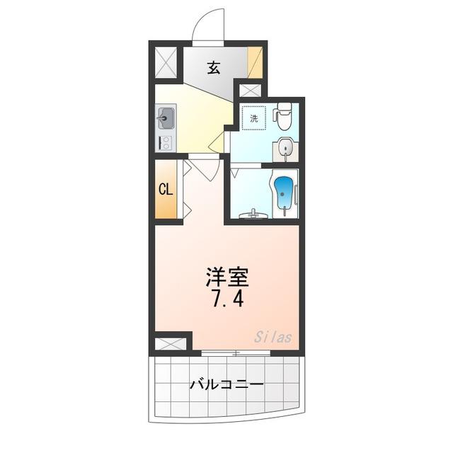 セレニテ 桃谷(1K/6階)の間取り写真