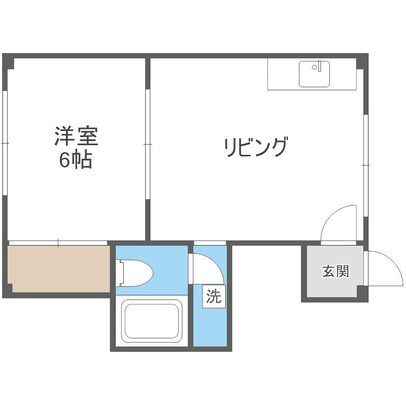 A COURT(1LDK/2階)の間取り写真