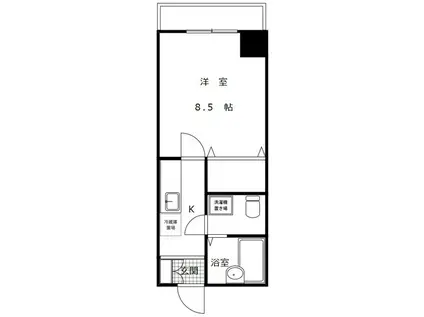 長町パリエ(1K/5階)の間取り写真