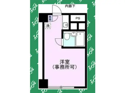 栄ハイホーム(ワンルーム/7階)の間取り写真