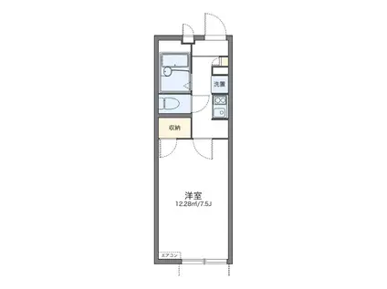 レオパレス近松II(1K/1階)の間取り写真