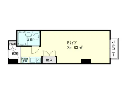 ノイメゾン堀江(ワンルーム/4階)の間取り写真