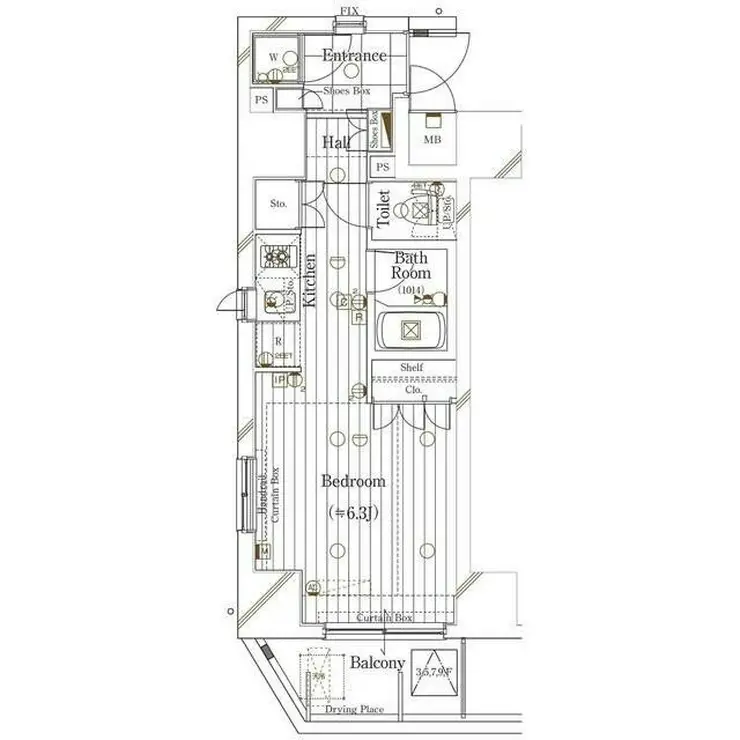 ガリシアヒルズ西麻布WEST 5階階 間取り