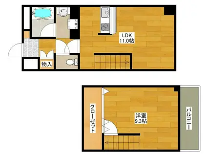 ハイムラポールPARTVII(1LDK/地下階)の間取り写真