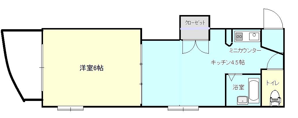 サンシャイン小泉(1K/2階)の間取り写真