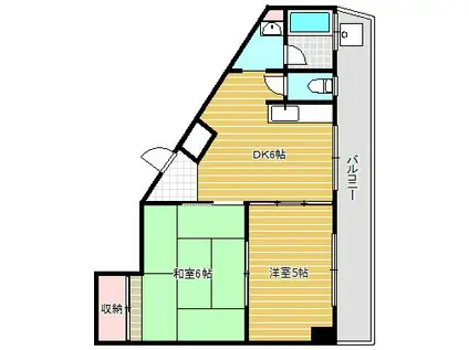 ミトモビル岳洋マンション(2DK/7階)の間取り写真
