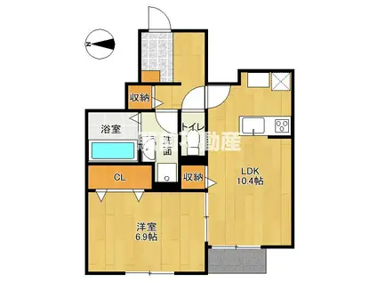 FAMILLE SAYANO(1LDK/1階)の間取り写真