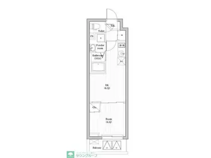 ハーモニーレジデンス東京巣鴨ウエスト(1DK/2階)の間取り写真