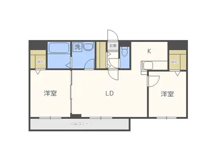 ANGE-SANTIER(2LDK/5階)の間取り写真