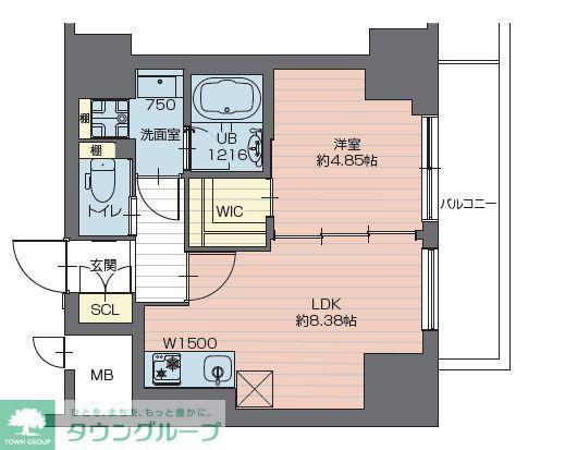 プレジオ西新井(1LDK/11階)の間取り写真