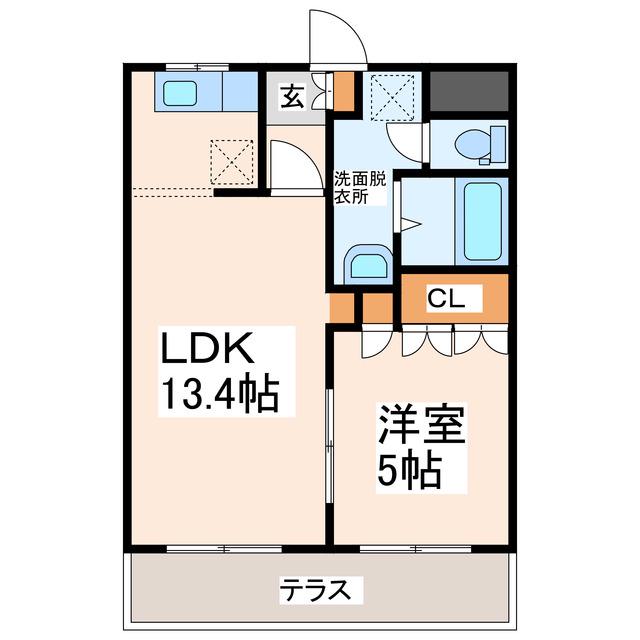 サンクス(1LDK/2階)の間取り写真