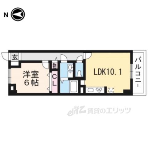 ヴェルデストーリアⅡ(1LDK/5階)の間取り写真