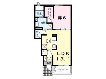 ランジェ(1LDK/1階)の間取り写真