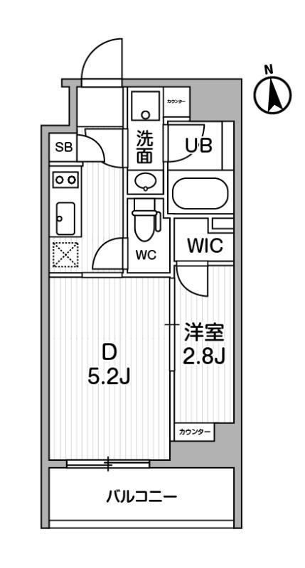 ALTERNA東池袋(2K/2階)の間取り写真