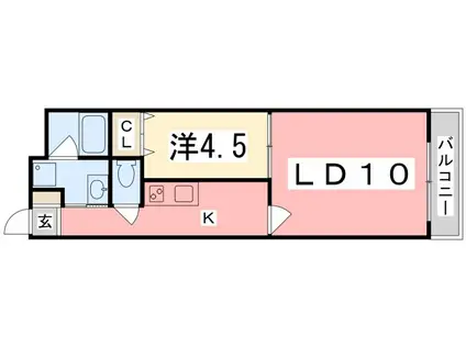 キャスティーヨ山野井(1LDK/2階)の間取り写真