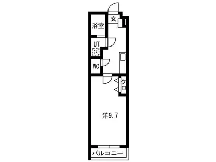 リコ・ガーデン(1K/2階)の間取り写真