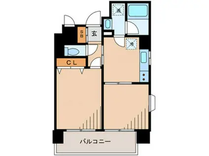 サンクエトワール(2K/7階)の間取り写真