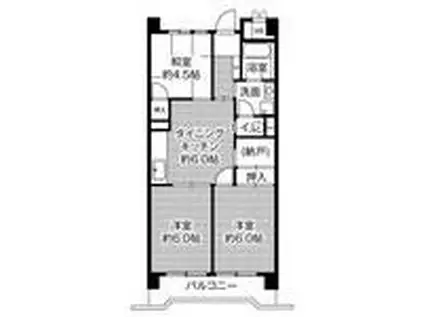 ビレッジハウス港島タワー1号棟(3DK/8階)の間取り写真