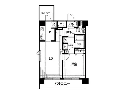 プレール・ドゥーク南品川(1LDK/7階)の間取り写真