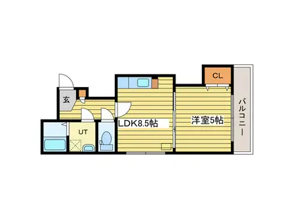 BIJOU MOTOMACHI(1LDK/5階)の間取り写真