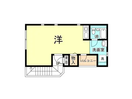 レファインド芦屋III(ワンルーム/3階)の間取り写真