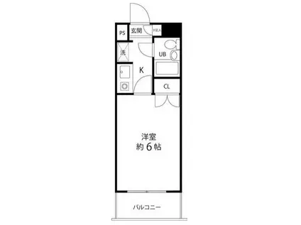 マイルストン東久留米(1K/8階)の間取り写真