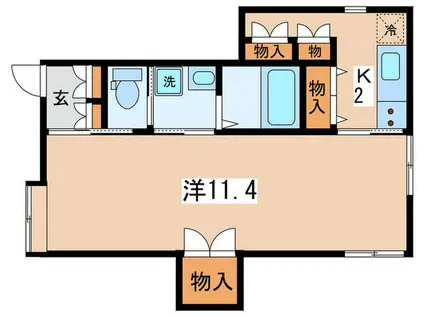 千早アパートメント(1K/1階)の間取り写真