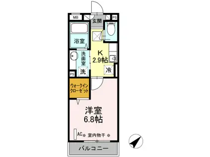 コンフォール新横濱Ⅰ(1K/3階)の間取り写真