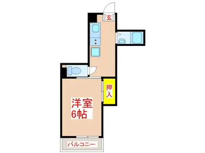 OPTION.BLD(1K/5階)の間取り写真