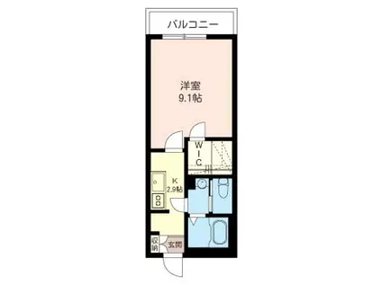 アイメゾン(1K/1階)の間取り写真