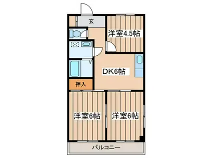 第2中嶋ビル(3DK/3階)の間取り写真