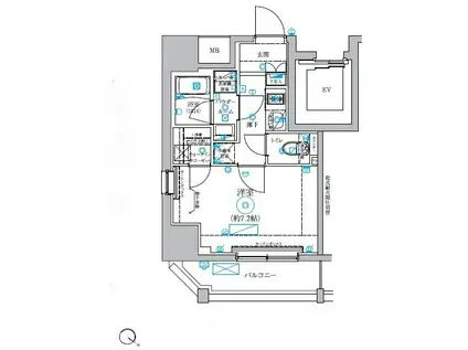 RELUXIA TOKYO イースト(1K/3階)の間取り写真
