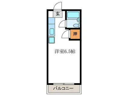 シティヴィラ法然院(ワンルーム/1階)の間取り写真